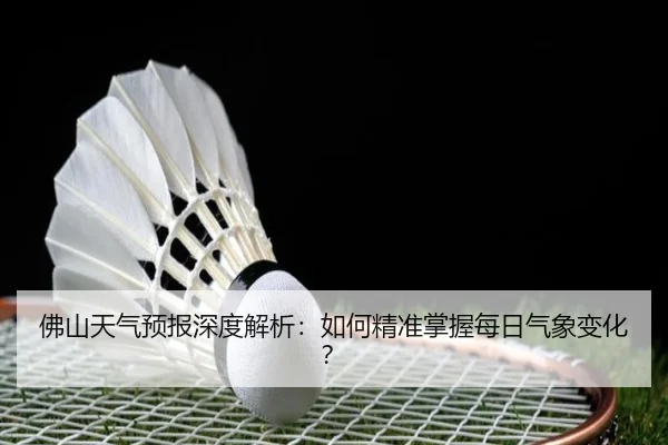 佛山天气预报深度解析：如何精准掌握每日气象变化？